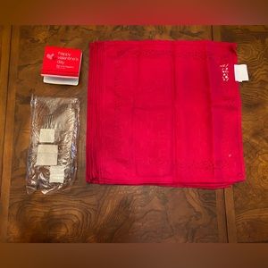 Set of 6 Valentines Day cloth napkins